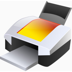 矢量手绘彩色打印机