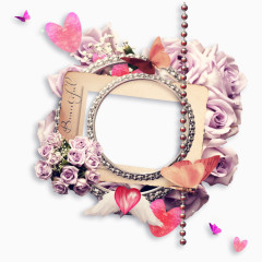 欧式玫瑰花边框