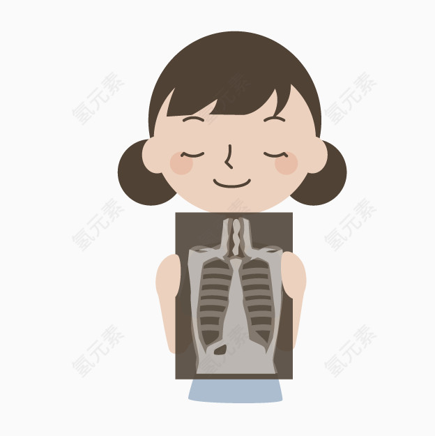 卡通内科胸透