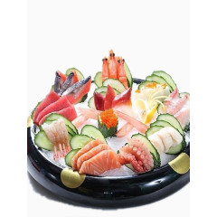 刺身拼盘矢量图