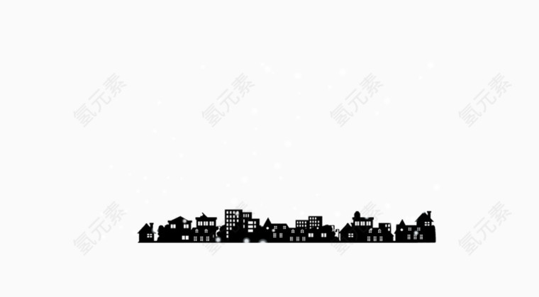 圣诞城市剪影