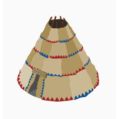 矢量印第安帐篷