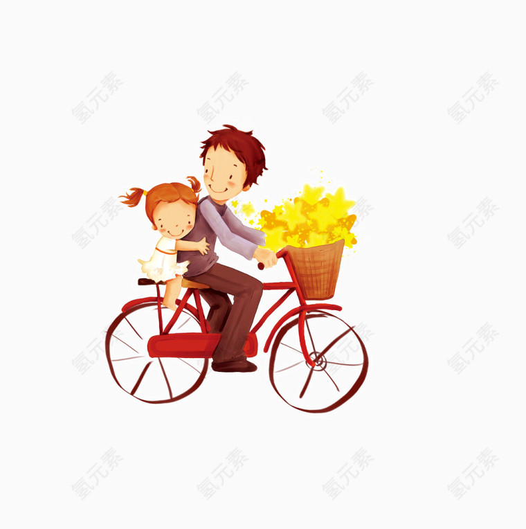 父亲节插图psd元素
