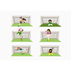 卡通足球运动员