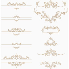 花边标题文本框矢量素材