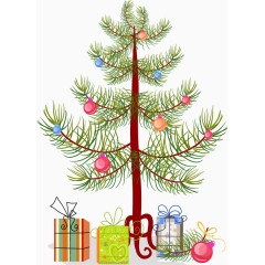 矢量圣诞树装饰图案免扣素材