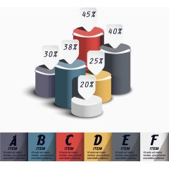 矢量ppt数据分析图