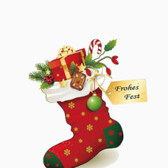 红色喜庆新年圣诞节礼物袜子