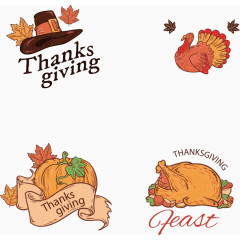 感恩节南瓜帽子火鸡