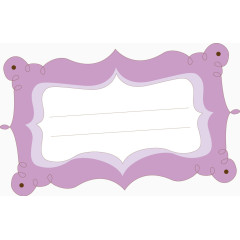 紫色卡通矢量表格框素材