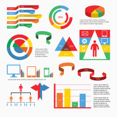 矢量商务图表元素