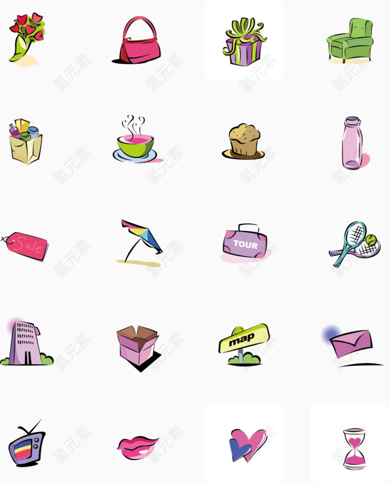 咖啡手绘矢量图