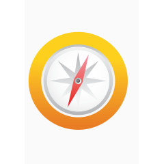 黄色卡通指南针