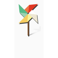 彩色纸风车素材