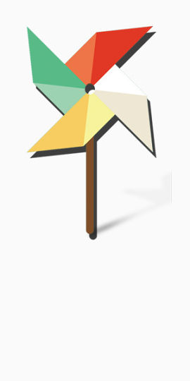 彩色纸风车素材