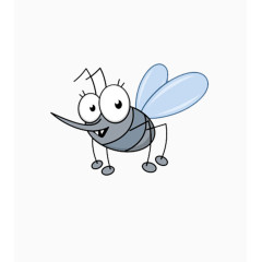 蚊子卡通形象免抠素材