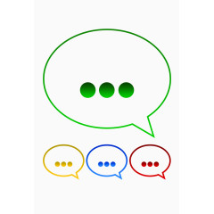 彩色渐变对话框省略号