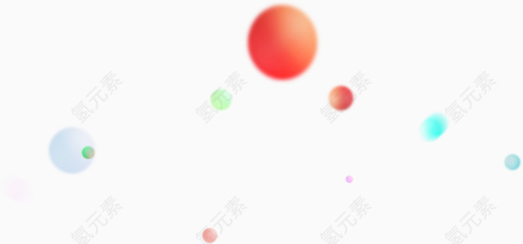 红色简约圆圈气泡漂浮素材
