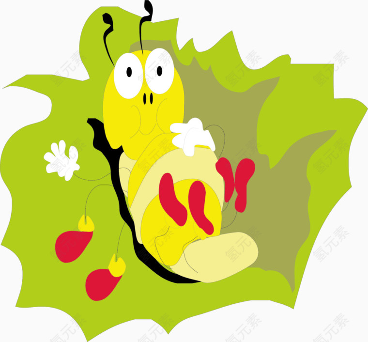 可爱的毛毛虫素材图片