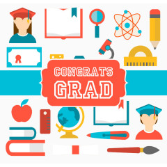 清新教育元素矢量素材