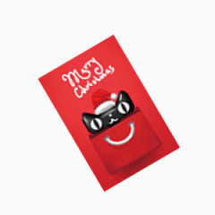 圣诞节红色天猫礼袋