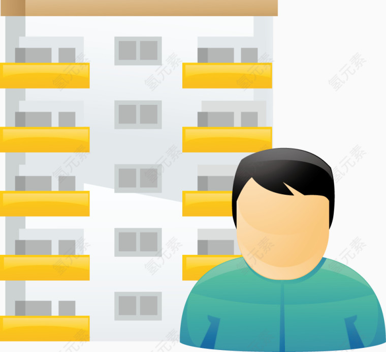 矢量创意设计房产经纪人图