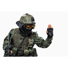 做手势的士兵 高清免扣素材