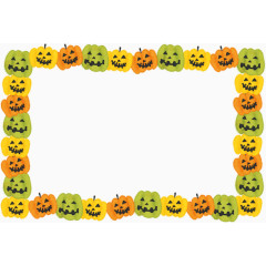 万圣节南瓜相框边框