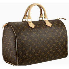 深棕手提行李包