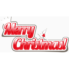 矢量创意圣诞快乐英文字体设计