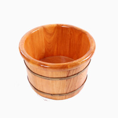 橡木泡脚盆免抠素材