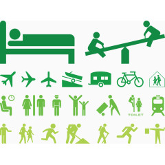 创意图标公共场合图标矢量图