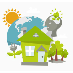 绿色生态环保背景矢量素材