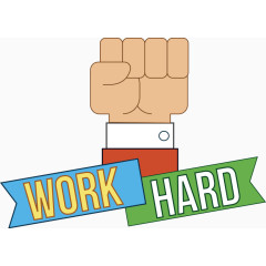 努力工作手势矢量