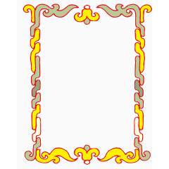 黄色祥云授权书边框矢量素材