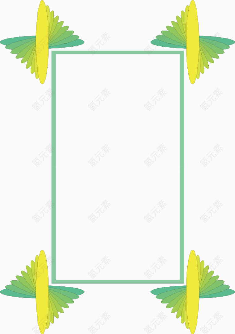 绿色边框矢量表格框素材