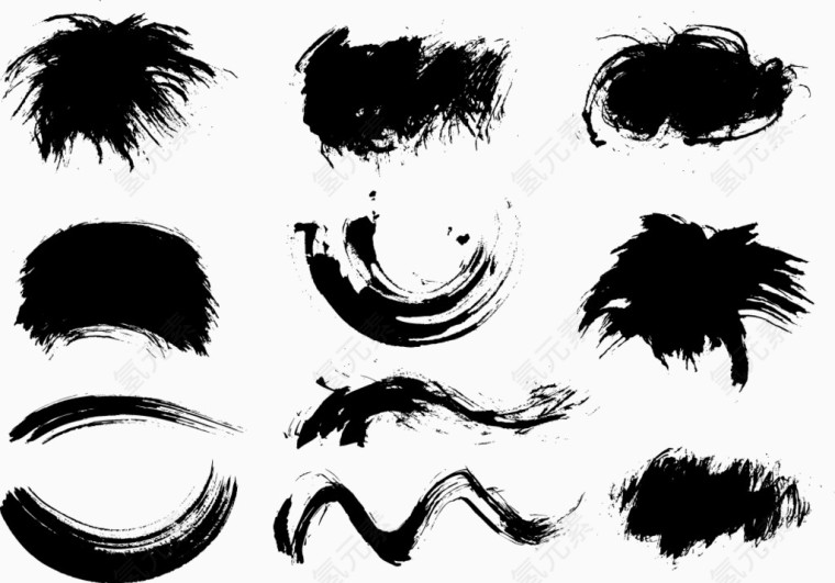 矢量中国书法刷插图