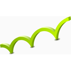 矢量手绘绿色曲线