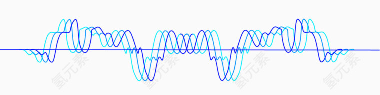 蓝色线条声波