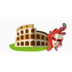 手绘古罗马插画