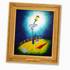 油画展览素材图片