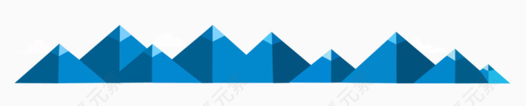蓝色山峰不规则图形