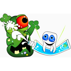 矢量病毒和牙齿牙膏