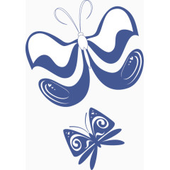 矢量布艺蝴蝶花纹