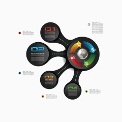 矢量创意ppt信息图