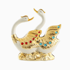 陶瓷天鹅摆件