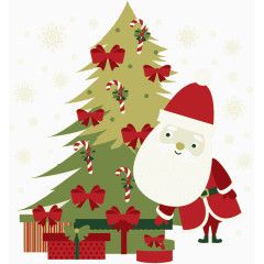 雪花圣诞树圣诞老人