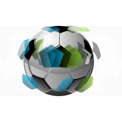 矢量彩色重影的足球