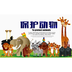 保护动物海报排版