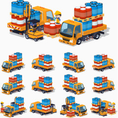 矢量运输油罐的汽车